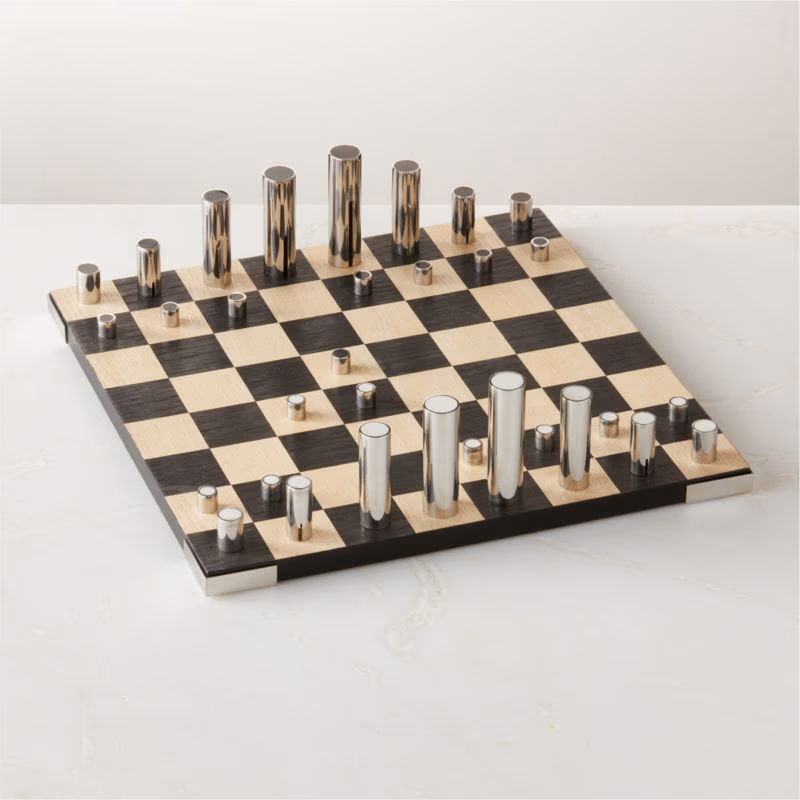 Frattini Stainless Steel Chess Set