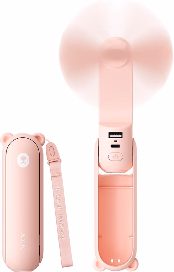 JISULIFE 3-in-1 Mini Fan Power Bank