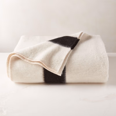 Alpaca Wool Stripe Blanket