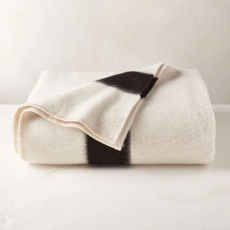 Alpaca Wool Stripe Blanket