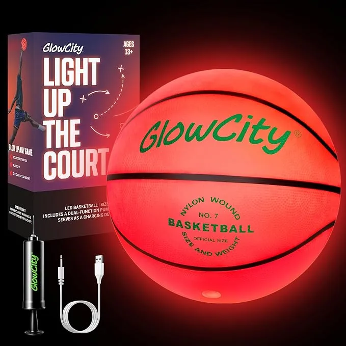 Light Up Basketball Red Glow