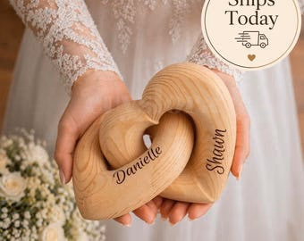 Personalized Wooden Infinity Heart Decor