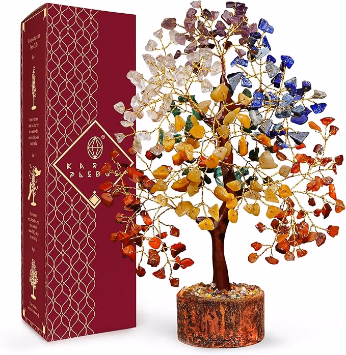 Chakra Healing Crystal Tree Decor