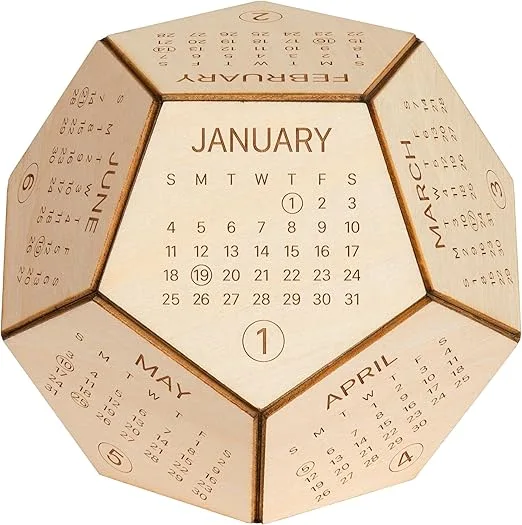 Wood Desk Calendar