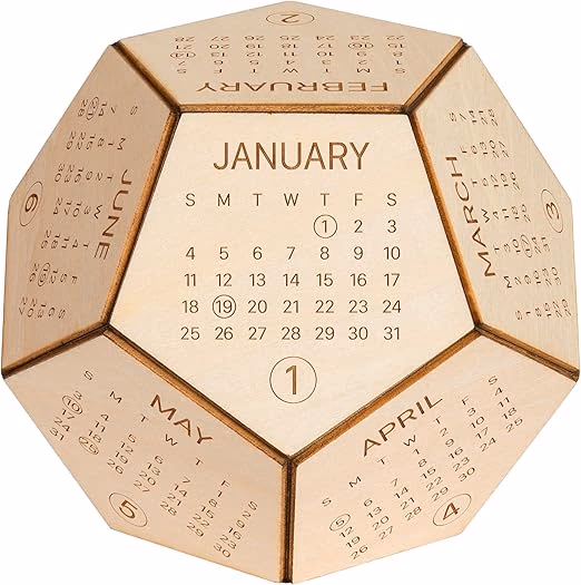 Wood Desk Calendar