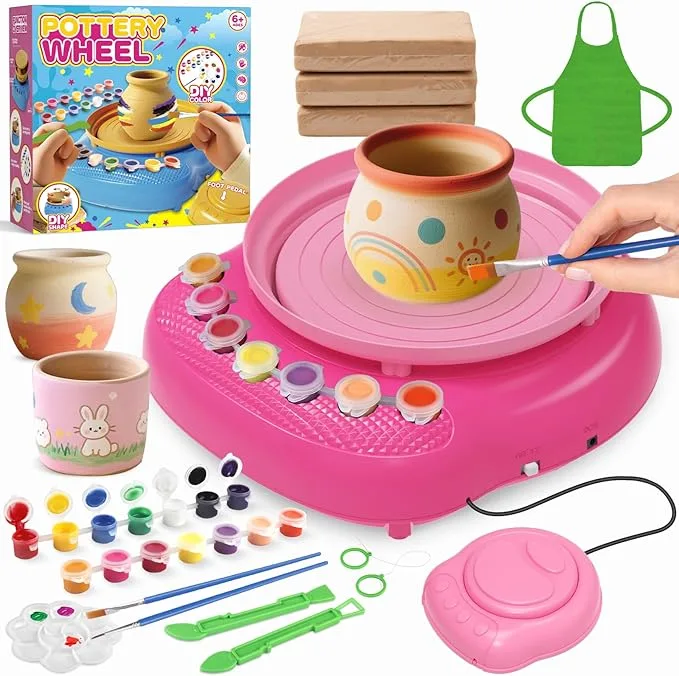 Pottery Wheel with Clay Kit for Kids