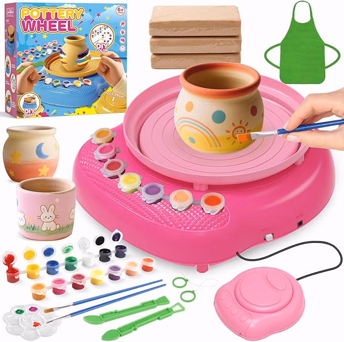 Pottery Wheel with Clay Kit for Kids
