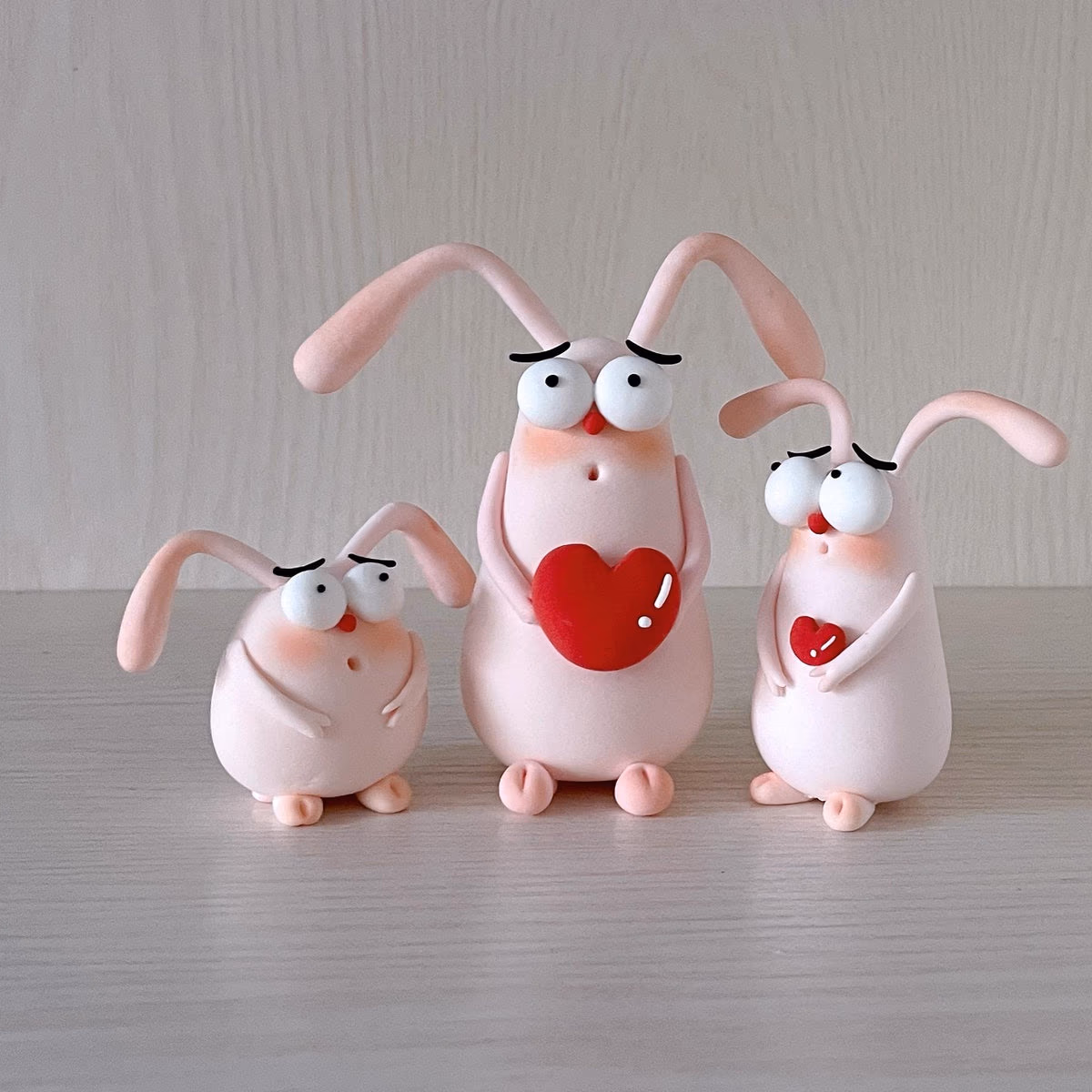 Resin Bunny Ornament Set
