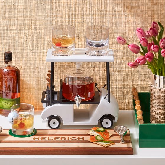 Golf Cart Decanter and Glasses Set