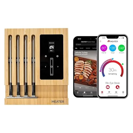 Smart Wireless Meat Thermometer with 4 Probes
