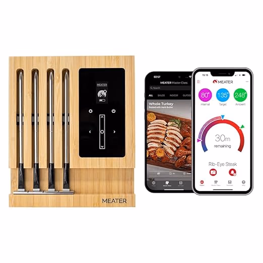 Smart Wireless Meat Thermometer with 4 Probes
