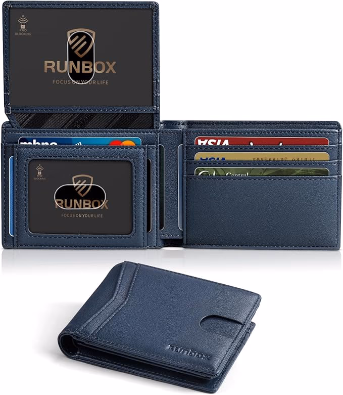 Slim Leather Bifold Wallet