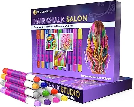 Deluxe Washable Hair Chalk Set
