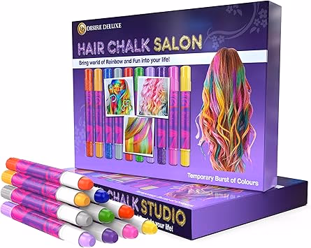 Deluxe Washable Hair Chalk Set
