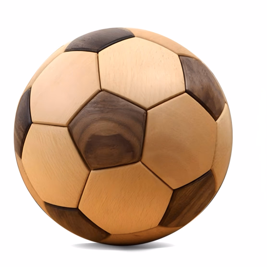 Wooden Football Puzzle Sculpture