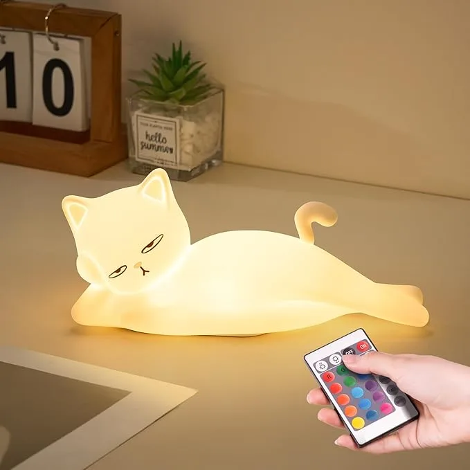 Lying Flat Cat Lamp