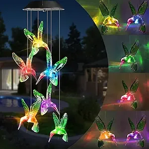 Solar Hummingbird Wind Chime