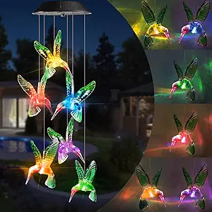 Solar Hummingbird Wind Chime