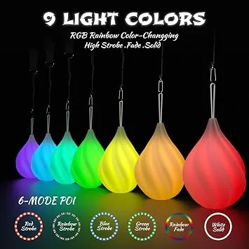 LED Poi Juggling Set