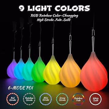 LED Poi Juggling Set