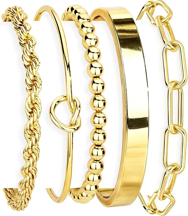 Gold Plated Bracelet Set