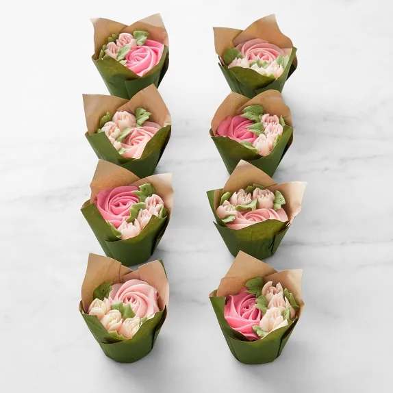 Pink Rose Bouquet Cupcakes