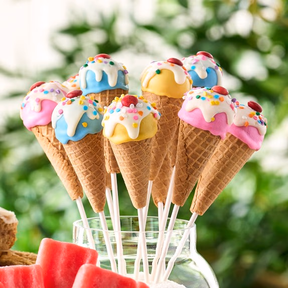 Classic Ice Cream Cone Cake Pops