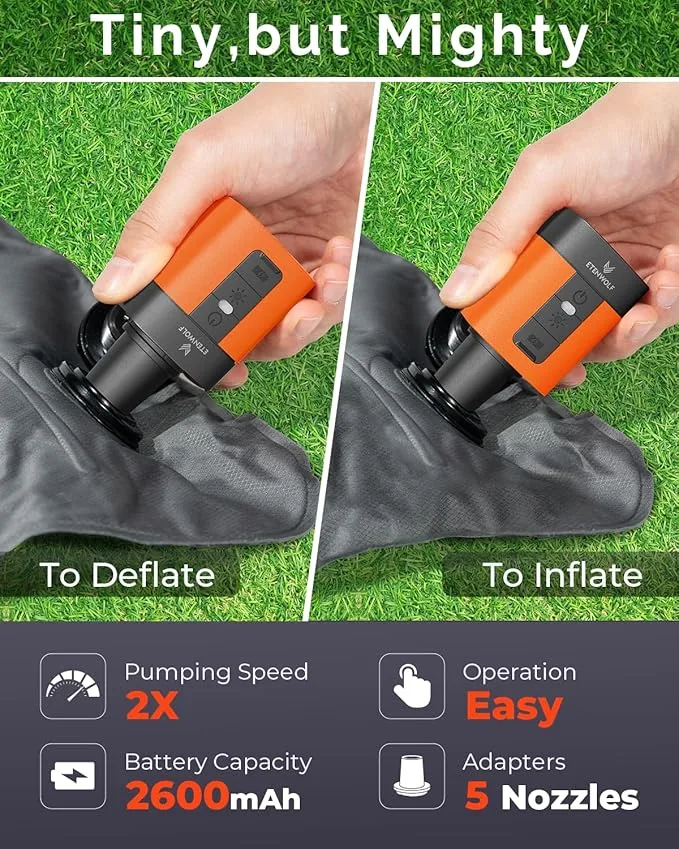 Ultra-Fast Air Pump and Camping Light