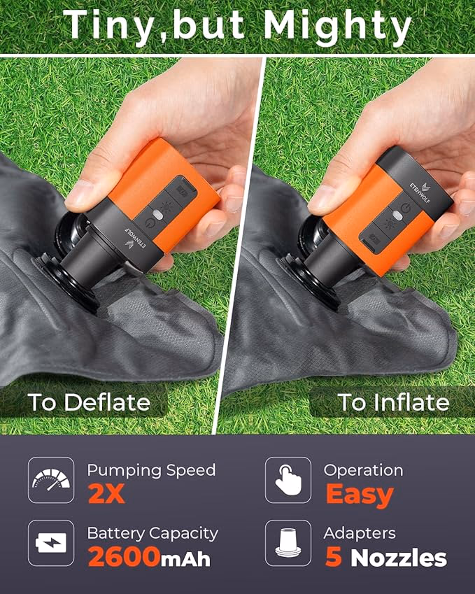 Ultra-Fast Air Pump and Camping Light