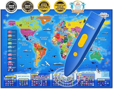 Bilingual Interactive Learning World Map