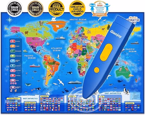 Bilingual Interactive Learning World Map