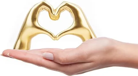 Heart Hands Sculpture
