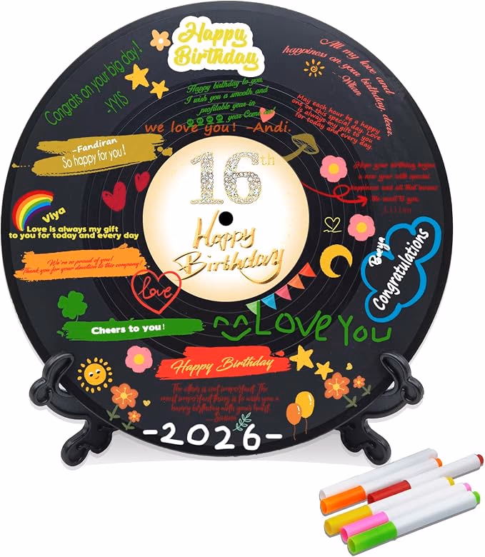 Birthday Vinyl Guest Book Keepsake