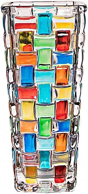 Hand Painted Woven Glass Vase