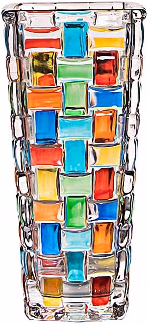 Hand Painted Woven Glass Vase