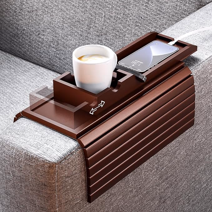 Bamboo Sofa Armrest Caddy