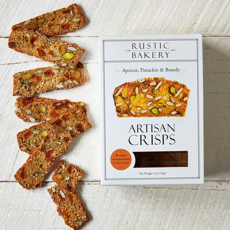Apricot Pistachio and Brandy Crisps