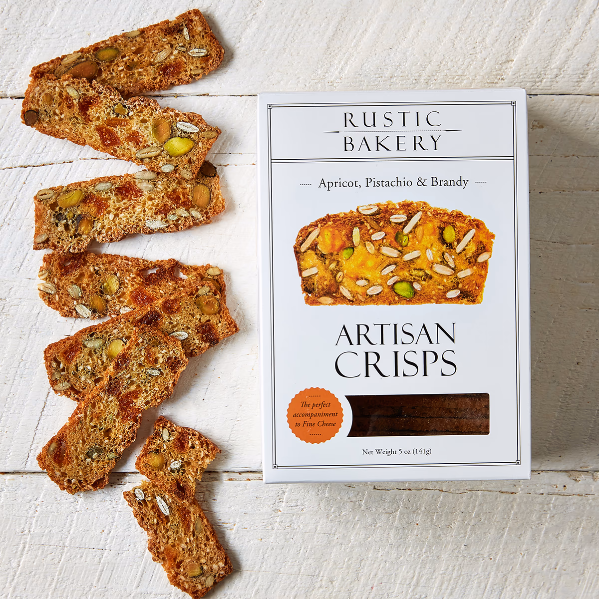 Apricot Pistachio and Brandy Crisps