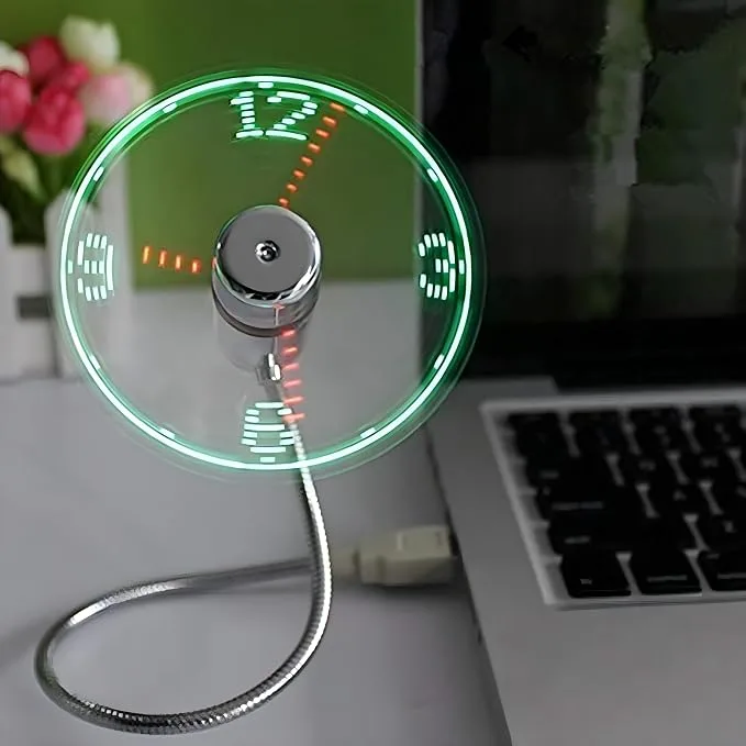 LED USB Clock Fan