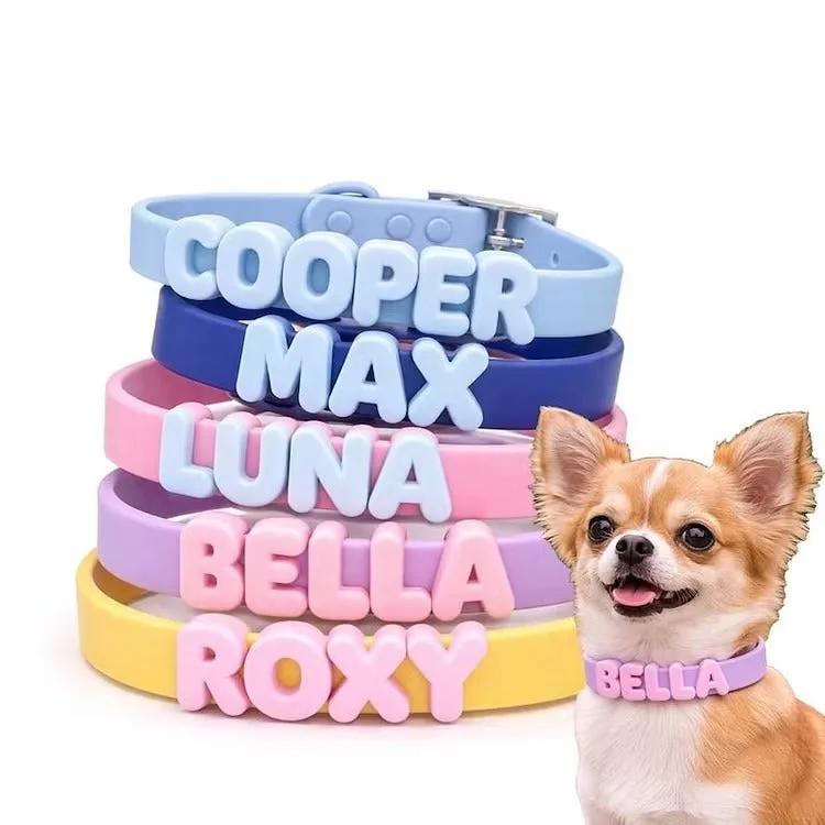 Custom 3D Name Dog Collar