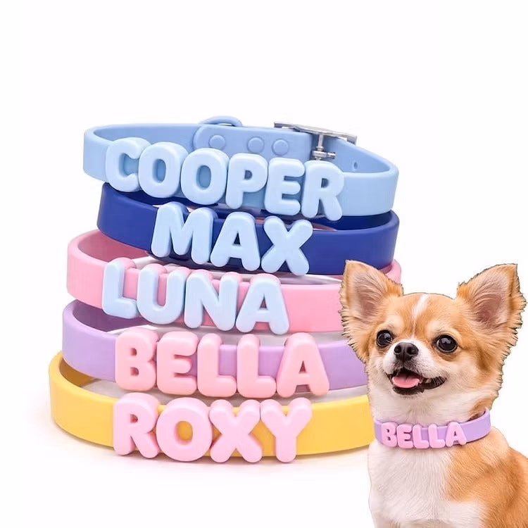 Custom 3D Name Dog Collar