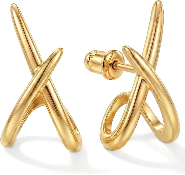 Gold Dainty Stud Earrings