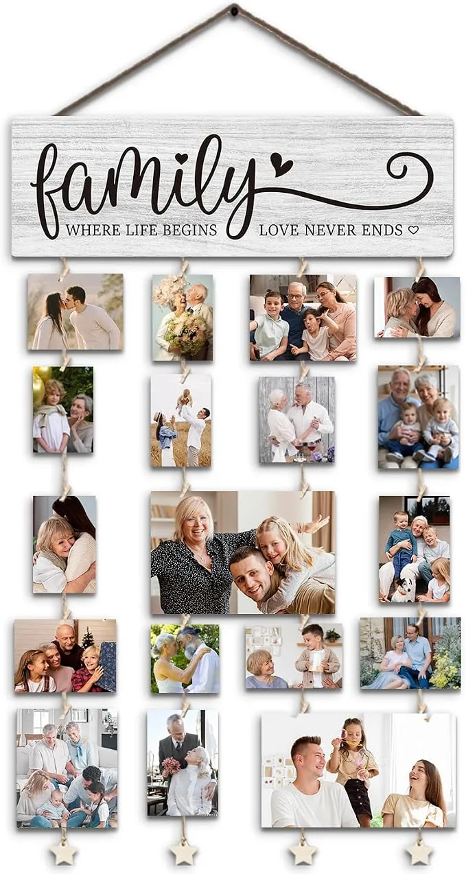 Collage Photo Hanging Display