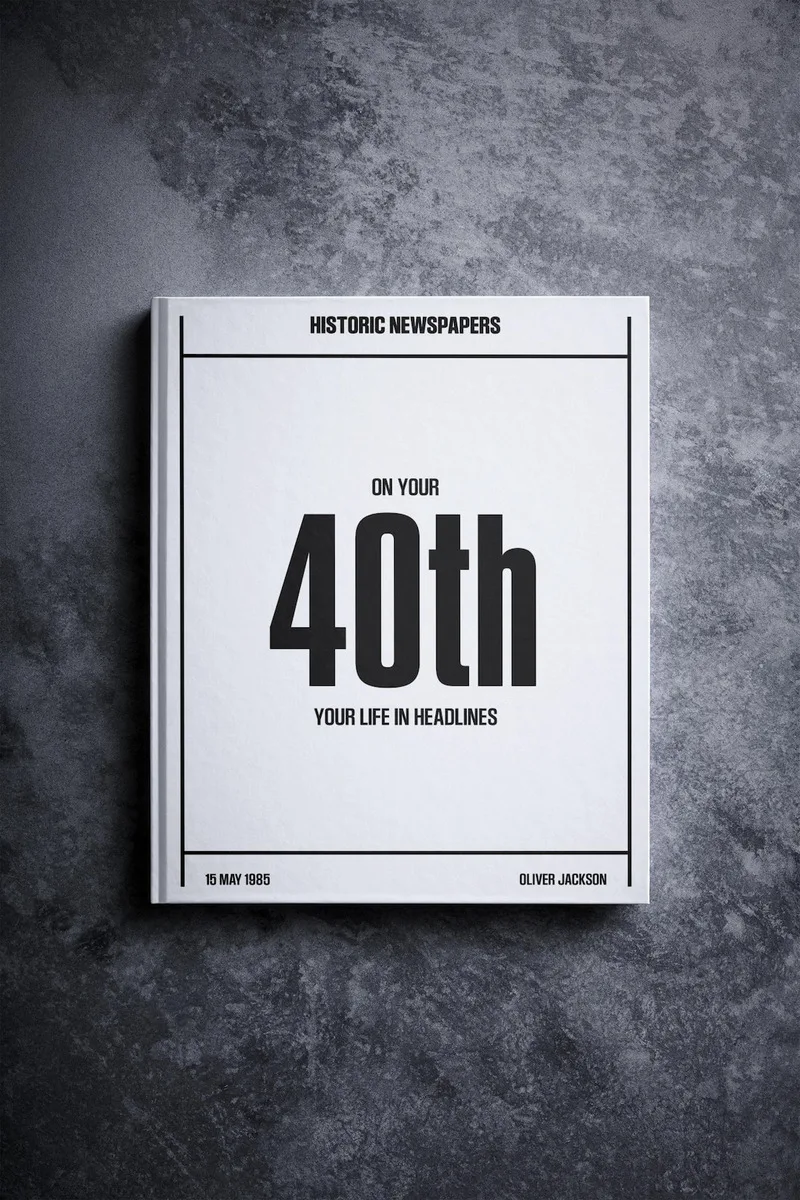 40th Birthday Newspaper Memory Book